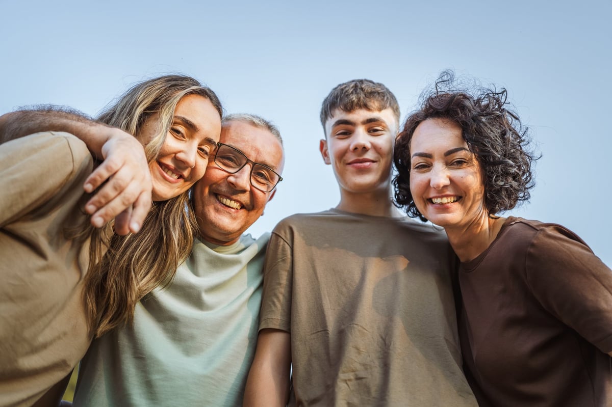 Family spending time together in nature